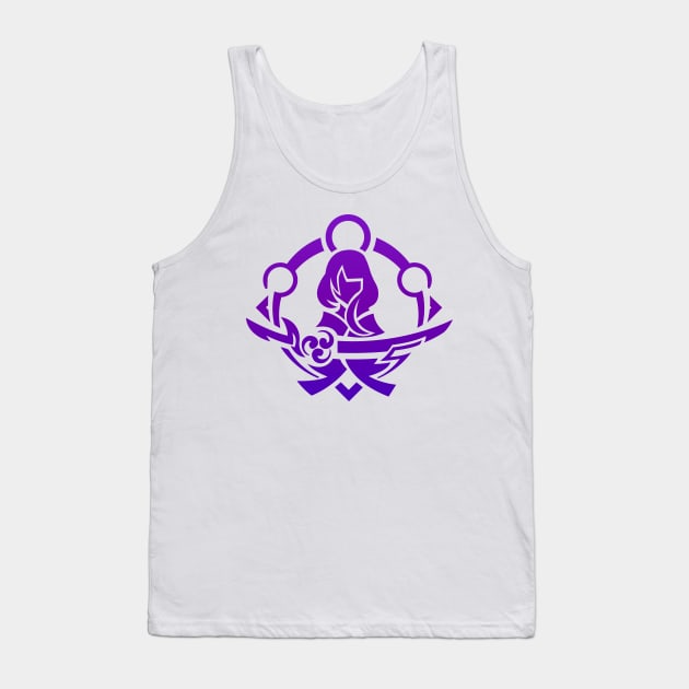 Genshin Impact Raiden Shogun Emblem Tank Top by GachaSlave